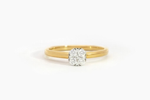 Ring in roze goud 18 kt met diamant - Afbeelding 2