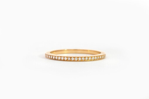 Ring in geel goud 18 kt met diamant - Afbeelding 2