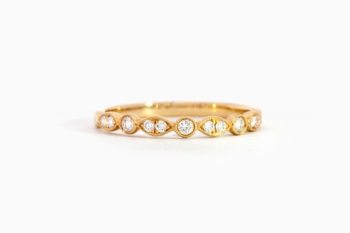 Ring in geel goud 18 kt met diamant - Afbeelding 2