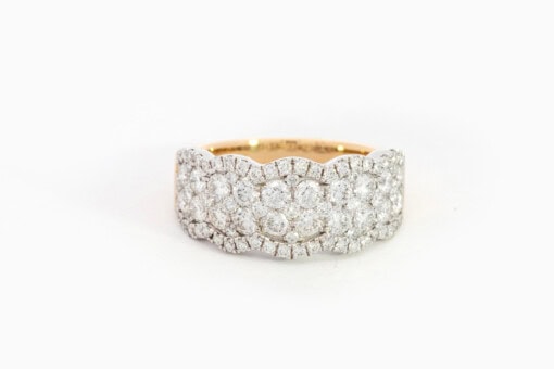 Ring in geel goud 18 kt met diamant (maat 56) - Afbeelding 2