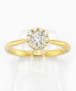 Ring in geel goud 18 kt met diamant