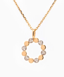 Hanger in geel goud 18 kt met diamant