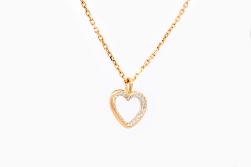 Hanger in geel goud 18 kt met diamant - Afbeelding 2