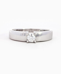 Ring in wit goud 18 kt met diamant