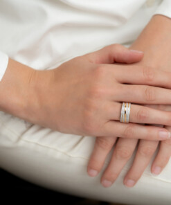 Alternative view of Ring in roze goud 18 kt met diamant