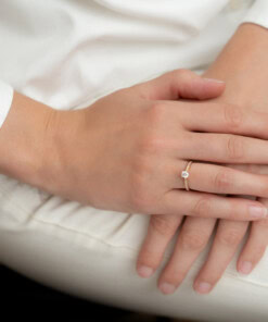 Alternative view of Ring in roze goud 18 kt met diamant