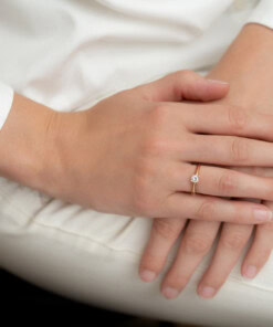Alternative view of Ring in roze goud 18 kt met diamant