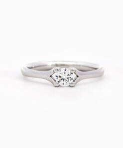 Ring in wit goud 18 kt met diamant