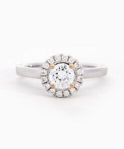Ring in wit goud 18 kt met diamant