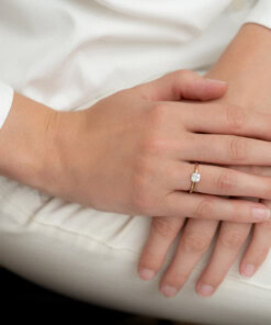 Alternative view of Ring in roze goud 18 kt met diamant