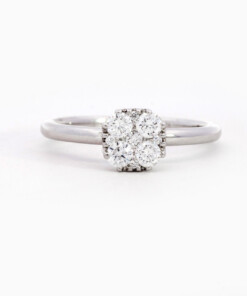 Ring in wit goud 18 kt met diamant