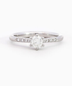 Ring in wit goud 18 kt met diamant