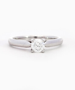 Ring in wit goud 18 kt met diamant