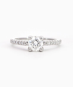 Ring in wit goud 18 kt met diamant