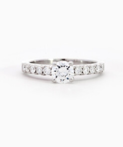Ring in wit goud 18 kt met diamant