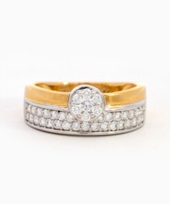 Ring in geel goud 18 kt met diamant