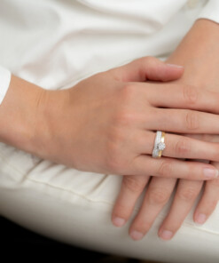Alternative view of Ring in geel goud 18 kt met diamant