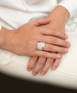Ring in wit goud 18 kt met diamant - Afbeelding 2