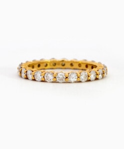 Ring in geel goud 18 kt met diamant