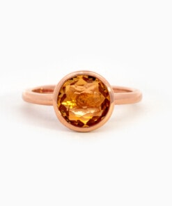 Ring in roze goud 18 kt met citrien