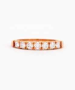 Ring in roze goud 18 kt met diamant