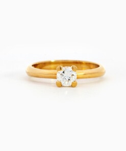 Ring in geel goud 18 kt met diamant