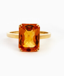 Ring in geel goud 18 kt met citrien