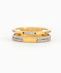 Ring in geel goud 18 kt met diamant