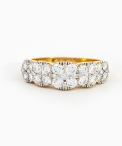 Ring in geel goud 18 kt met diamant