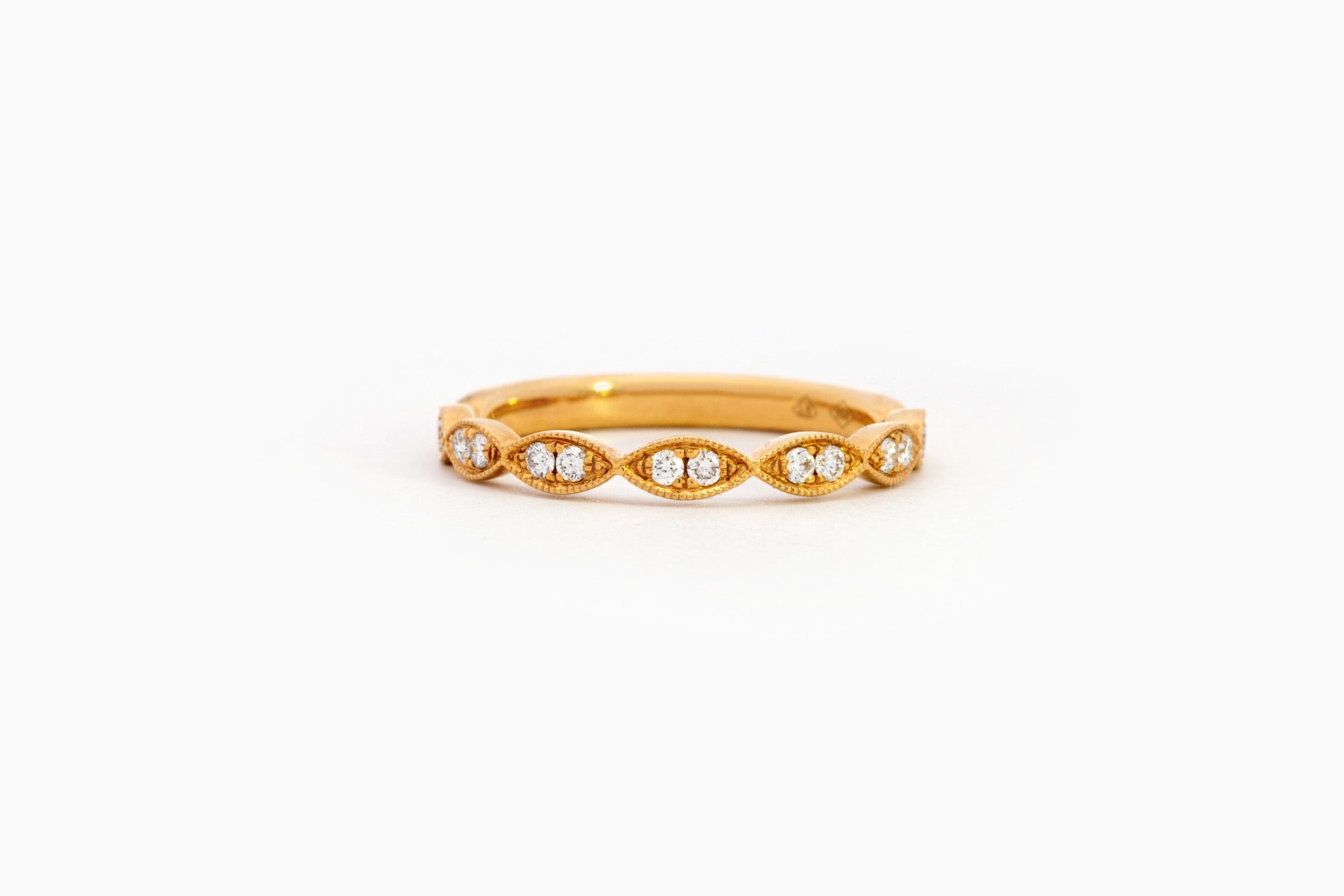 Ring in geel goud 18 kt met diamant