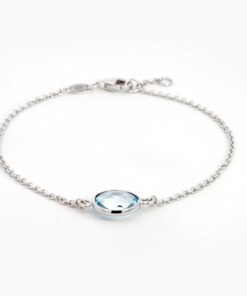Armband in wit goud 18 kt met topaas