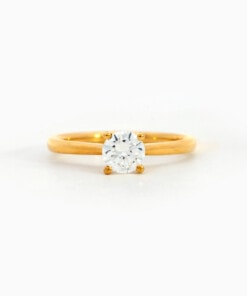 Ring in geel goud 18 kt met diamant
