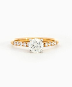 Ring in geel goud 18 kt met diamant