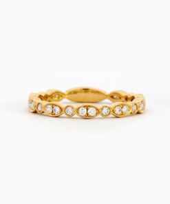 Ring in geel goud 18 kt met diamant
