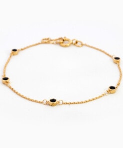 Armband in geel goud 18 kt met saffier