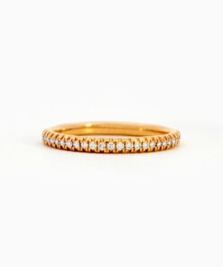 Ring in geel goud 18 kt met diamant