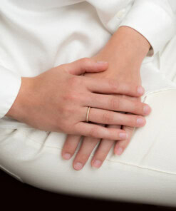 Ring in geel goud 18 kt met diamant - Afbeelding 2