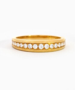 Ring in geel goud 18 kt met diamant