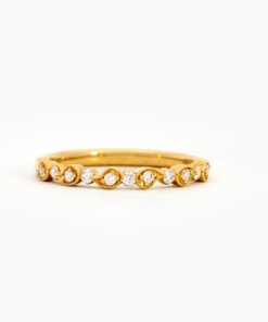 Ring in geel goud 18 kt met diamant