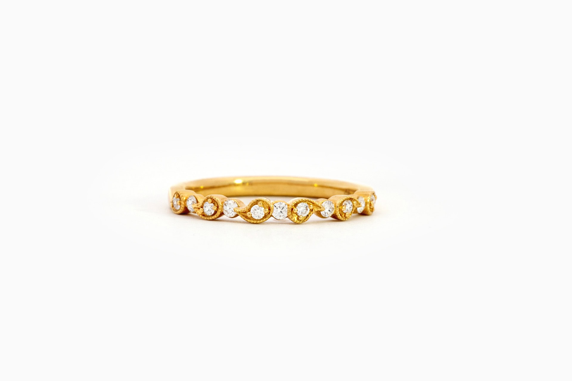 Ring in geel goud 18 kt met diamant