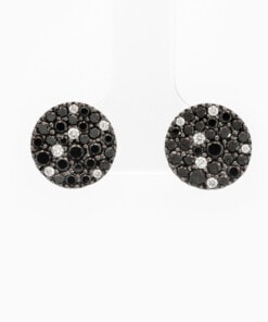 Oorringen in wit goud 18 kt met diamant