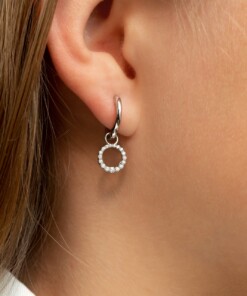 Alternative view of Oorringen in wit goud 18 kt met diamant