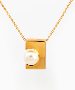 Hanger in geel goud 18 kt met parel