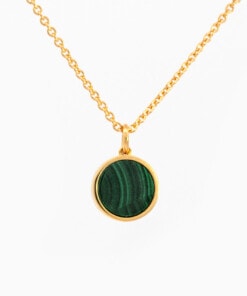 Hanger in geel goud 18 kt met malachiet