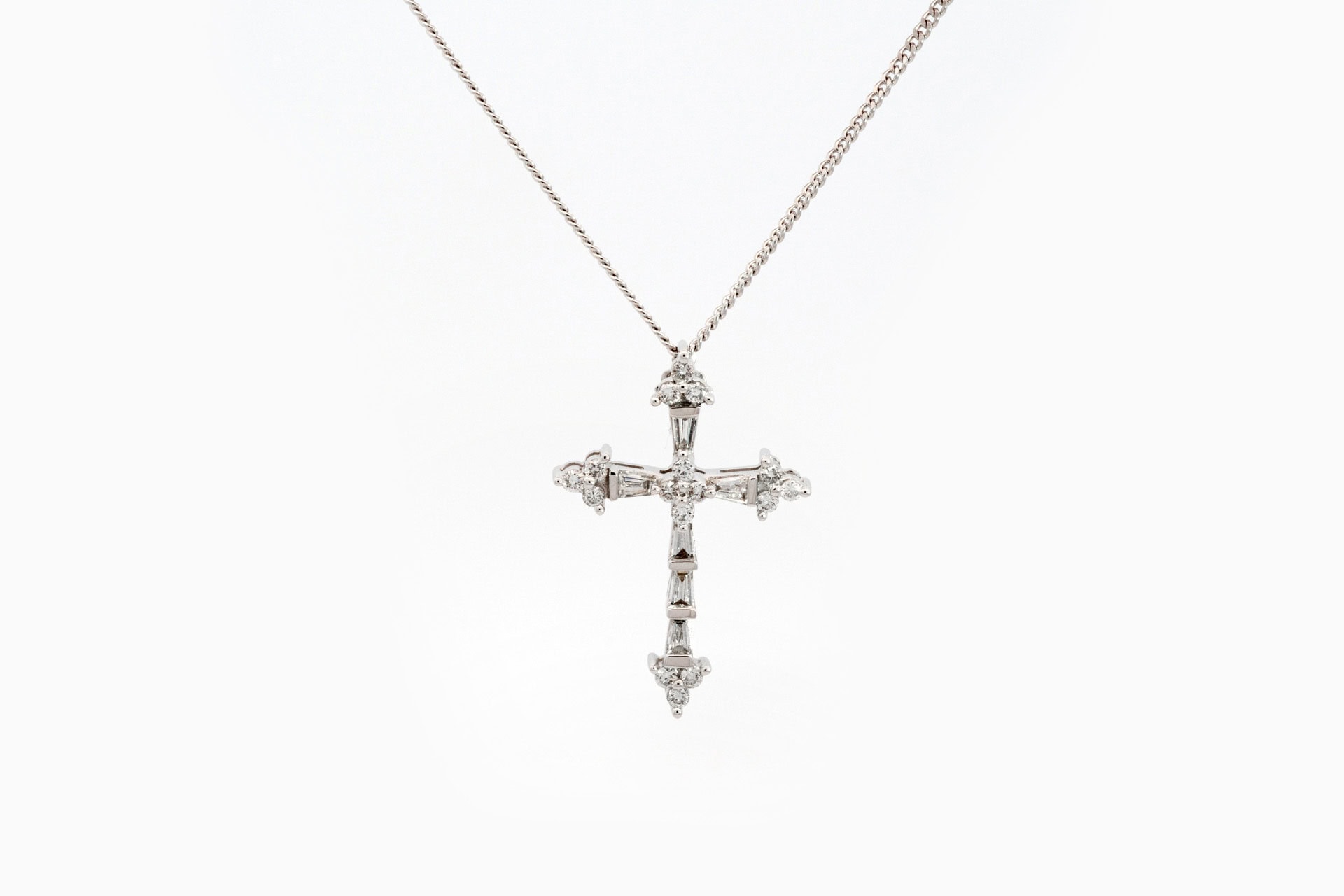 Pendentif en or blanc 18 ct avec diamant et perle – Image 2