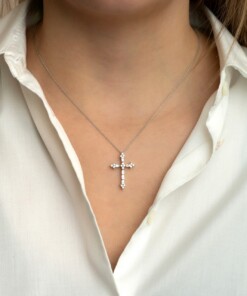 Hanger in wit goud 18 kt met diamant en parel - Afbeelding 2