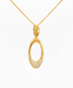 Hanger in geel goud 18 kt met diamant