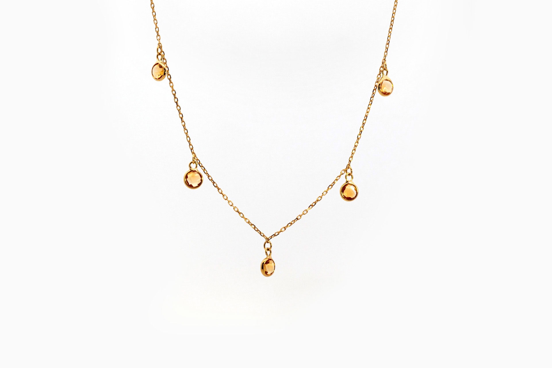 Collier en or jaune 18 ct avec citrine – Image 2