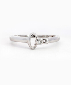 Ring in wit goud 18 kt met diamant