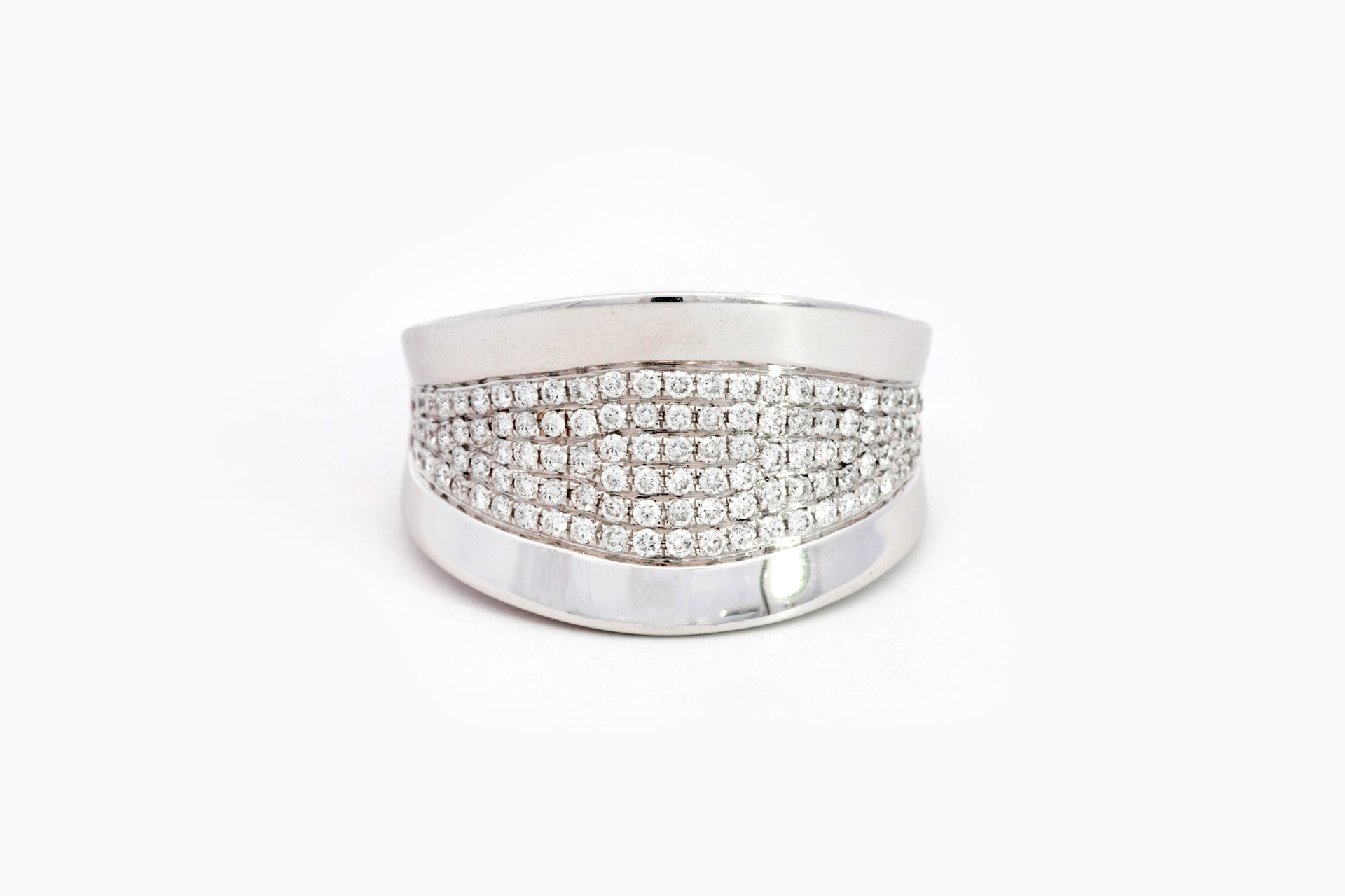 Ring in wit goud 18 kt met diamant - Afbeelding 2